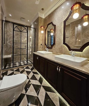 Kitchen in 3 BHK Builder Floor at Sushant Lok I – for Rent