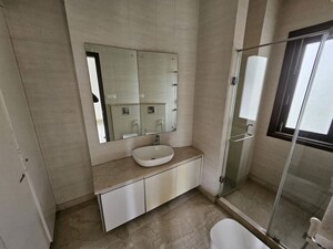 Bathroom in 4 BHK Builder Floor at Ansal Sushant Lok I, Sector 43 – for Rent