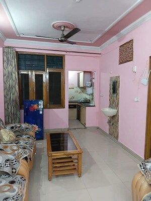 Living Room in 1 BHK Apartment at Indian Infra Rohit Tower, Vikas Nagar – for Rent