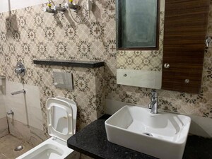 Bathroom in 2.5 BHK Builder Floor at Ansal Sushant Lok I, Sector 43 – for Rent
