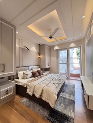 Bedroom in 4 BHK Builder Floor at Panchsheel Park – for Rent