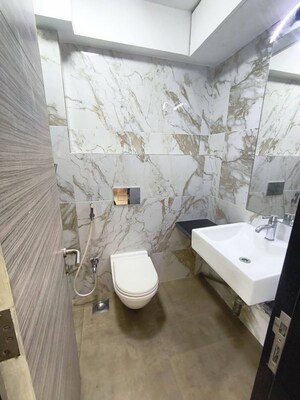 Bathroom in 2 BHK Apartment at Group Seven Rushi Heights, Goregaon East – for Rent