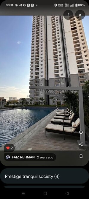 3 BHK Apartment – Exterior View View at Prestige Tranquil, Kokapet - for Rent