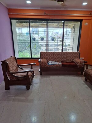 Living Room in 1 BHK Apartment at Brahma Siddhi Society, Prabhadevi – for Rent
