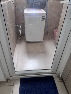 Bathroom in 2 BHK Apartment at Bhartiya Nikoo Homes Phase 2, Thanisandra Main Road – for Rent