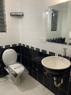 Bathroom in 2 BHK Apartment at Bharatkunj 1 – for Rent