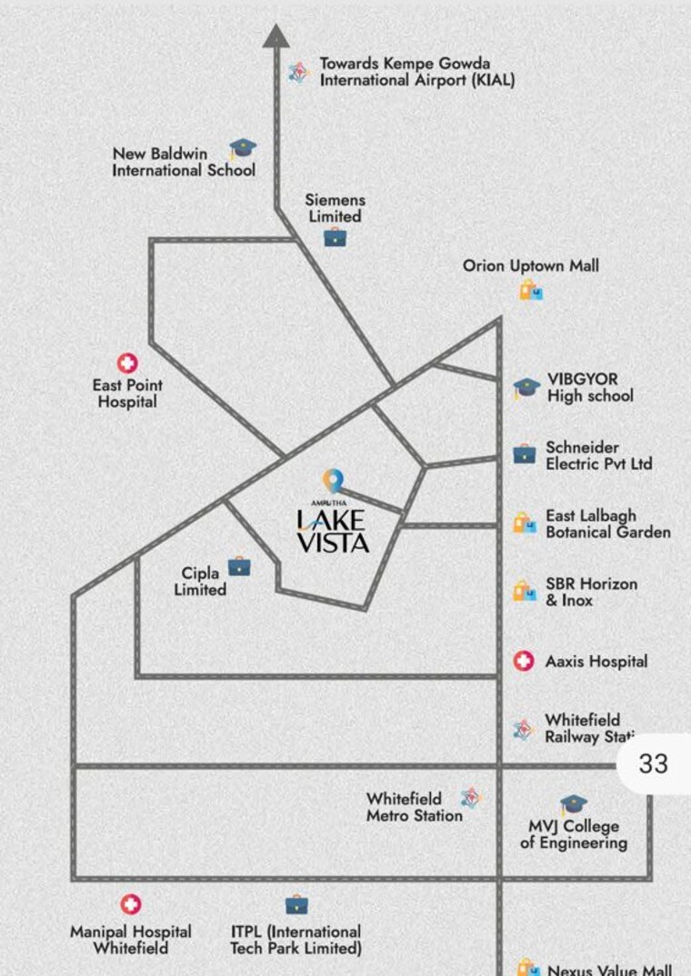 Map Location, whitefield 3 Bedroom 1840 Sq.Ft. Apartment In Whitefield Bangalore 10608663
