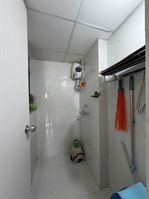 Bathroom in 1 BHK Apartment at Runwal Gardens, Dombivli East – for Rent