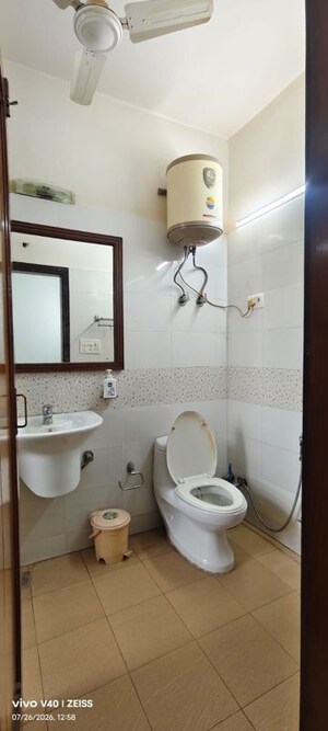 Bathroom in 1 BHK Apartment at Jungpura Extension – for Rent