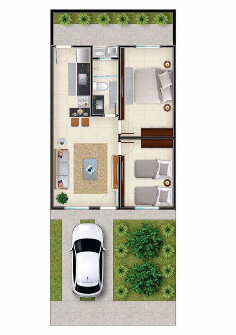 Floor Plan, paharia 2 Bedroom 800 Sq.Ft. Independent House In Paharia Varanasi 10617520