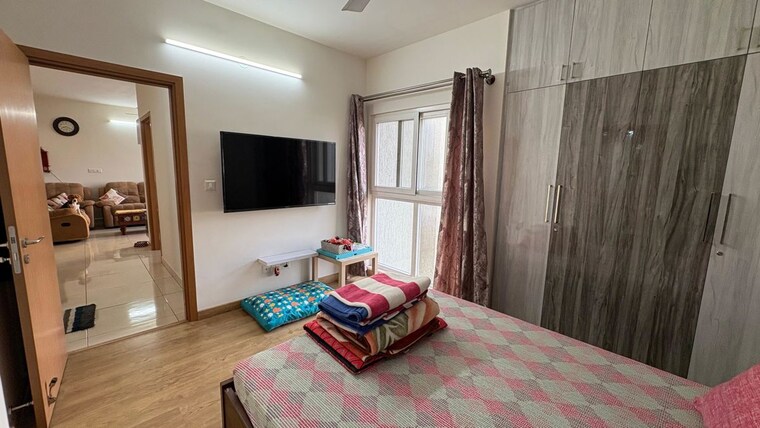 Bedroom, assetz-here-and-now 2 Bedroom 1200 Sq.Ft. Apartment In Thanisandra Bangalore 10617560
