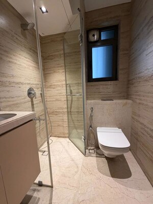 Bathroom in 3 BHK Apartment at Rustomjee Seasons, Bandra East – for Rent