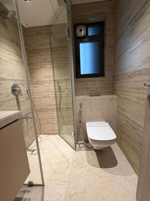 Bathroom in 3 BHK Apartment at Rustomjee Seasons, Bandra East – for Rent