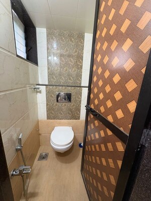 Bathroom in 1 BHK Apartment at New Harvard Garden Chs, Manpada – for Rent