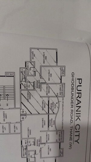 Floor Plan in 2 BHK Apartment at Puranik City, Kasarvadavali – for Rent