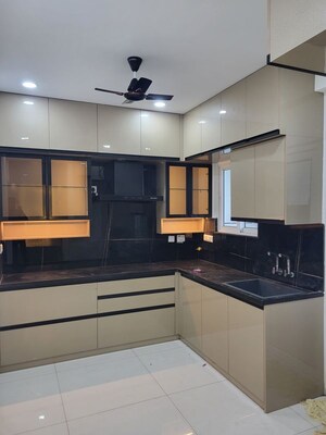 Kitchen in 3 BHK Apartment at Rajapushpa Provincia, Narsingi – for Rent