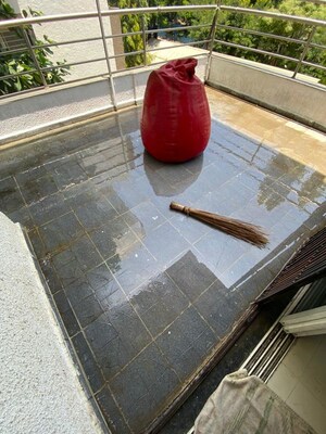 Terrace in 2 BHK Apartment at Mokate Tower, Bhusari Colony – for Rent