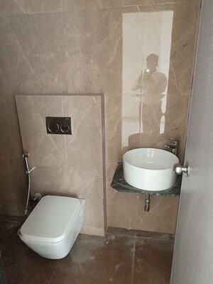 Bathroom in 1 BHK Apartment at Dhamji Shamji Mahavir Spring Tulip Phase 1, Pokhran Road No Two – for Rent