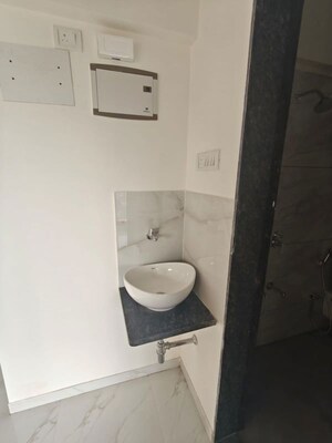 Bathroom in 1 BHK Apartment at Metropolis Bayside, Kasarvadavali – for Rent