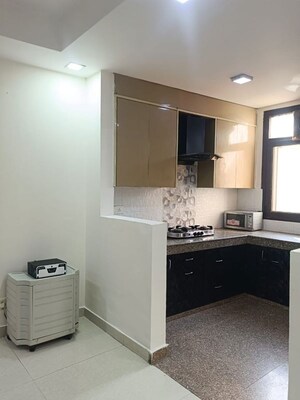 Kitchen in 3 BHK Builder Floor at Sushant Lok I – for Rent