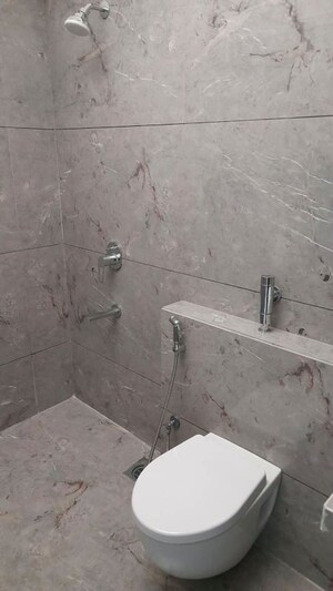 Bathroom in 3 BHK Apartment at Rahul Downtown, Punawale – for Rent