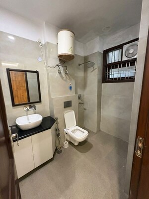 Bathroom in 4 BHK Builder Floor at Maya Homes, Indrapuram – for Rent