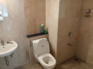 Bathroom in 3 BHK Apartment at Mantri Lithos, Thanisandra – for Rent