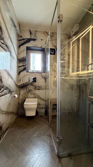 Bathroom in 3 BHK Apartment at Usha Kunj Apartment, Juhu – for Rent