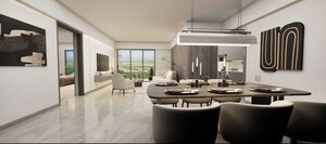 Living Room in 1.5 BHK Apartment at Piramal Vaikunth, Balkum Pada – for Sale