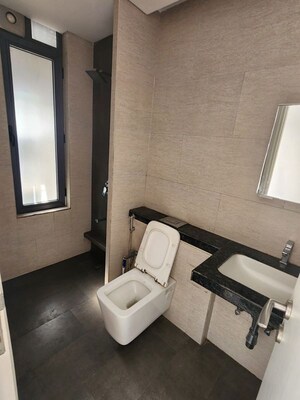 Bathroom in 3 BHK Apartment at Rustomjee Seasons, Bandra East – for Rent