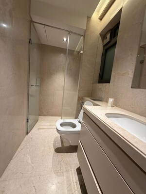 Bathroom in 3 BHK Apartment at Rustomjee Seasons Bandra East, Bandra East – for Rent