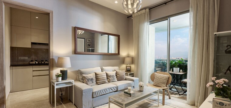 Living Room, godrej-riviera 1 Bedroom 371 Sq.Ft. Apartment In Ambivali Thane 10618193