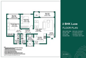 Floor Plan in 2 BHK Apartment at Godrej Woodscapes, Budigere Cross – for Sale