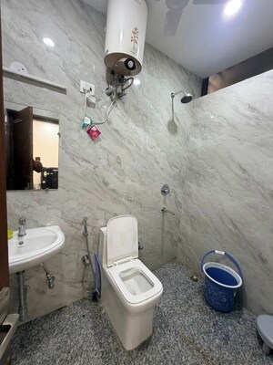 Bathroom in 1 RK Builder Floor at Malviya Nagar – for Rent