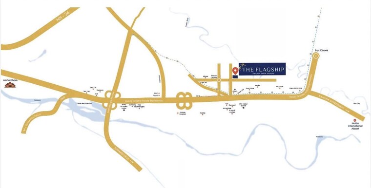 Map Location, crc-the-flagship Commercial Office Space 880 Sq.Ft. In Sector 140a Noida 10549340