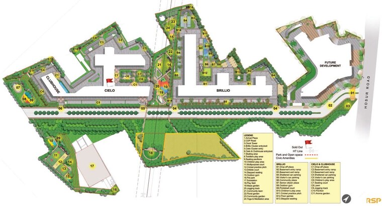 Master Plan, brigade-valencia 4 Bedroom 2276 Sq.Ft. Apartment In Electronic City Bangalore 10618519