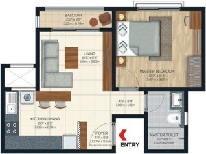 Floor Plan in 4 BHK Apartment at Brigade Valencia, Electronic City – for Sale