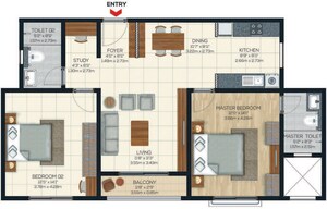 Floor Plan in 4 BHK Apartment at Brigade Valencia, Electronic City – for Sale