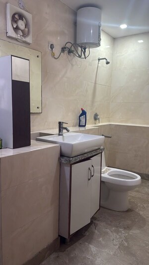 Bathroom in 2 BHK Builder Floor at East Of Kailash – for Rent