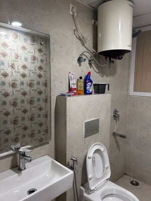 Bathroom in 1 BHK Apartment at Motia Citi Royal Business Park, Ambala Highway – for Rent