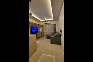 Living Room in 2 BHK Apartment at Lodha Crown Quality Homes, Majiwada – for Rent