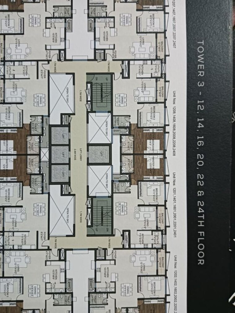 Floor Plan, puravankara-purva-atmosphere 2 Bedroom 1279 Sq.Ft. Apartment In Thanisandra Main Road Bangalore 10618914