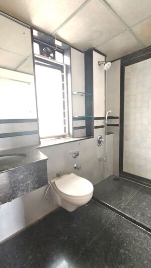 Bathroom in 3 BHK Apartment at Goyal Lakshchandi Heights, Goregaon East – for Rent