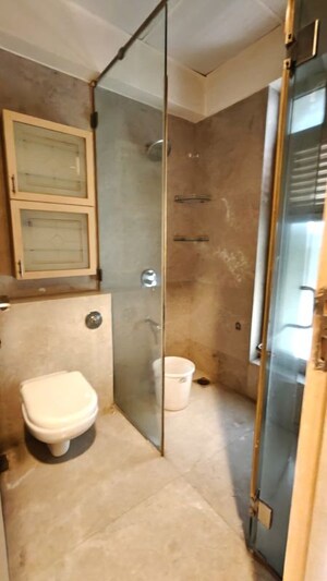 Bathroom in 3 BHK Apartment at Vasant Valley Ivy Tower, Malad East – for Rent