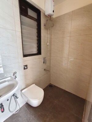 Bathroom in 3 BHK Apartment at Chandak 34 Park Estate, Goregaon West – for Rent