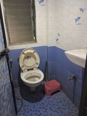Bathroom in 1 BHK Apartment at Lokpuram CHS, Vasant Vihar – for Rent
