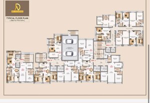 Floor Plan in 2 BHK Apartment at Arihant Shankheshwar Heights, Chunabhatti – for Sale