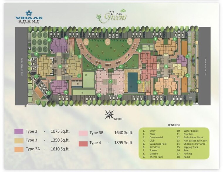 Master Plan, vihaan-greens 3 Bedroom 1640 Sq.Ft. Apartment In Sector 1 Greater Noida Greater Noida 10619657