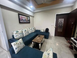 Living Room in 2 BHK Apartment at Omkar Ananta, Goregaon East – for Rent