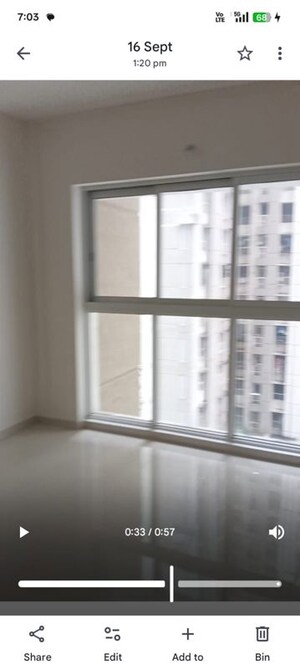 Balcony in 1 BHK Apartment at Lodha Amara, Kolshet Road – for Rent